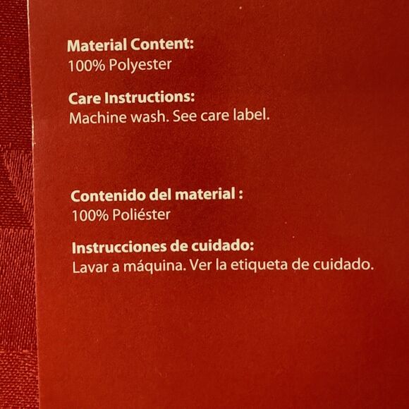 Holiday Time Red Fabric Tablecloth 70 inch diameter Round Holiday Polyester NEW - Picture 4 of 7